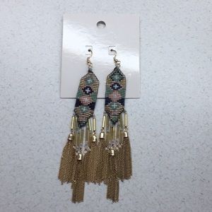 Tribal beaded earrings